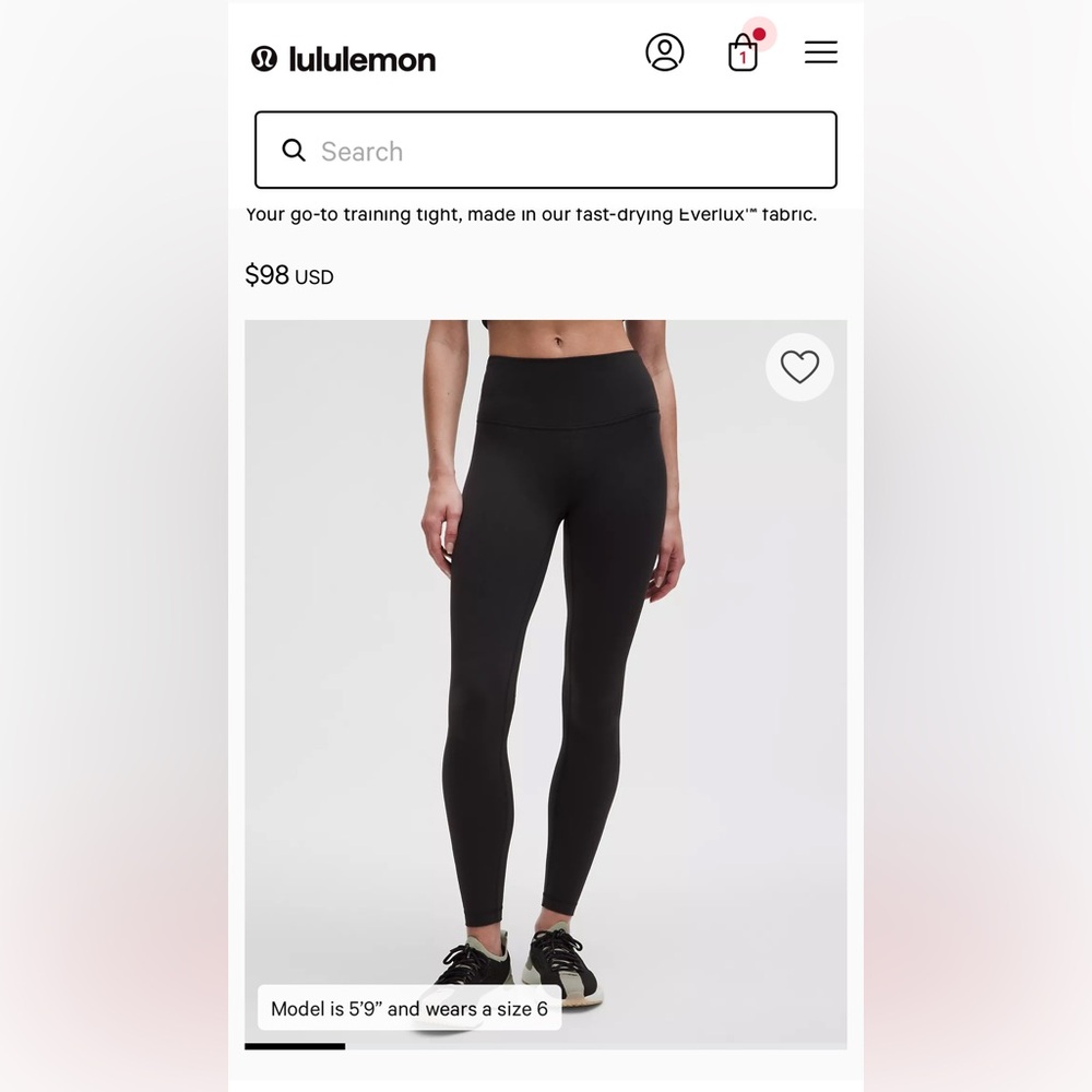 LULULEMON Wunder Train High Rise Tight 28” - Picture 5 of 5